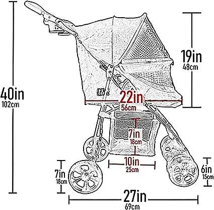 Pet Gear Happy Trails Lite No-Zip Pet Stroller - Juniper