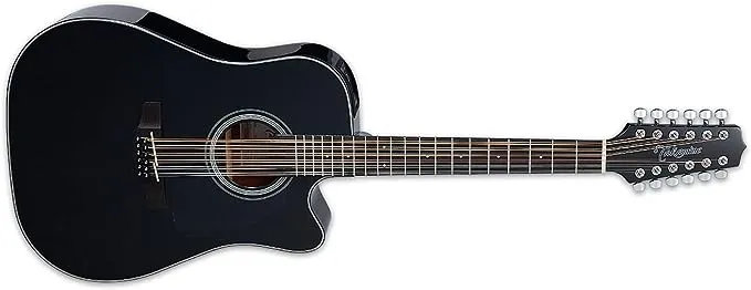 Takamine G Series GD30CE-12 Dreadnought 12-String Acoustic-Electric Guitar Black