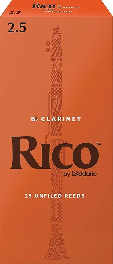 Rico Bb Clarinet Reeds Strength 2.5 50-Pack