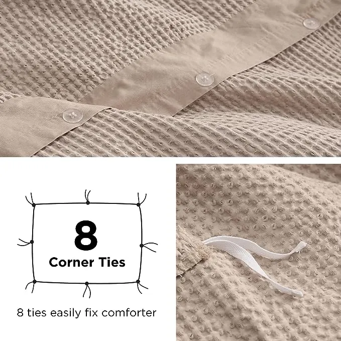 Bedsure Cotton Duvet Cover Twin - 100% Cotton Waffle Weave Coconut White Duvet Cover Twin Size, Soft and Breathable Twin Duvet Cover Set for All Season (Twin, 68"x90")Bedsure Cotton Duvet Cover Twin - 100% Cotton Waffle Weave Coconut White Duvet Cover Tw