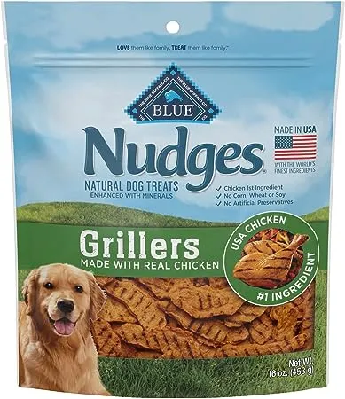 BLUE Nudges Grillers Dog Chicken 10oz