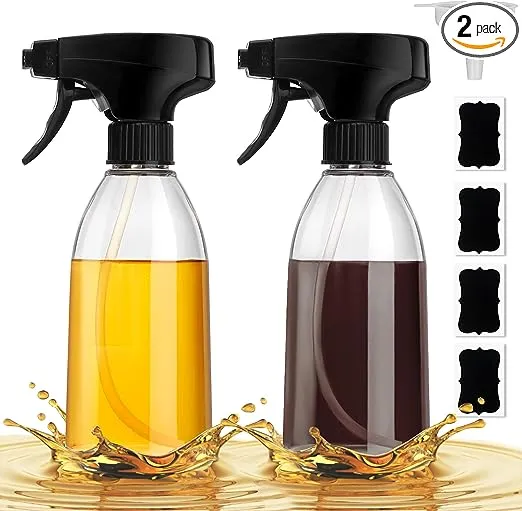 GMISUN Oil Sprayer for Cooking, 2 Pack Olive Oil Spray Bottle, 10Oz Food-Grade P