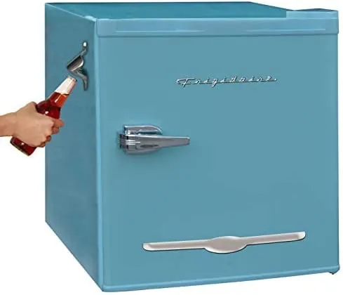 Frigidaire 1.6 Cu. Ft. Retro Compact Refrigerator with Side Bottle Opener EFR176, Blue