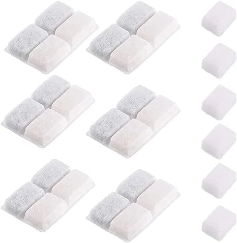 furrybaby Carbon Replacement Filters for Cat and Dog Fountain, Premiun Pet Water Fountain Dispenser Filters ( 6 Packs )