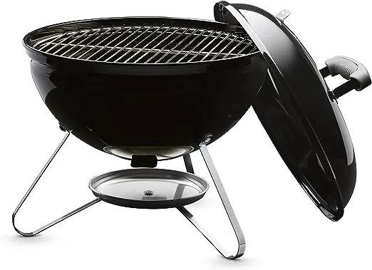 Weber Smokey Joe 10020 Portable Charcoal Grill, Black. 14"