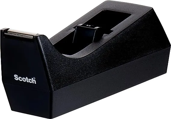 Desktop Tape Dispenser, Black, 2.7 In. X 2.7 In. X 6.4 In., 3 Tape Dispensers