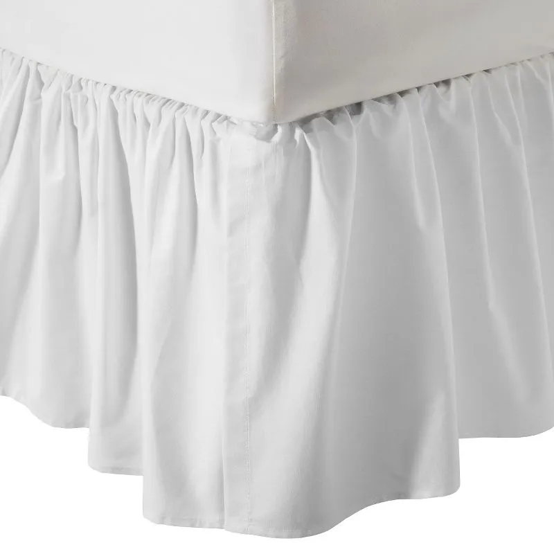 American Baby Company 100% Cotton Percale Crib Bed Skirt, White