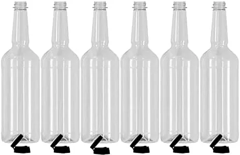 Concession Express Long Neck 32oz Quart Bottles with Flip-Top Caps