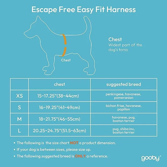 Gooby Escape Free Easy Fit Harness - Hot Pink, Medium - Escape Free Step-In Harness with Neoprene Body for Small Dogs and Medium Dogs Indoor and Outdoor use