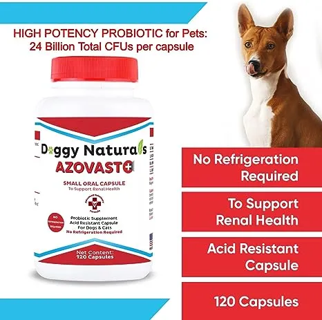 Azovast Plus Kidney Health Supplement for Dogs &amp; Cats, 120ct - NO Refrigerati...