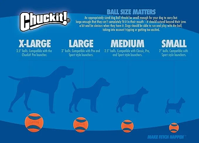 Chuckit! Air Fetch Ball Dog Toy, Medium (2.5 Inch Diameter), for dogs 20-60 lbs, Pack of 2