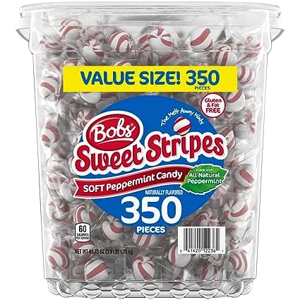 Bobs Sweet Stripes Soft Peppermint Balls - 350 count, 61.73 oz jar