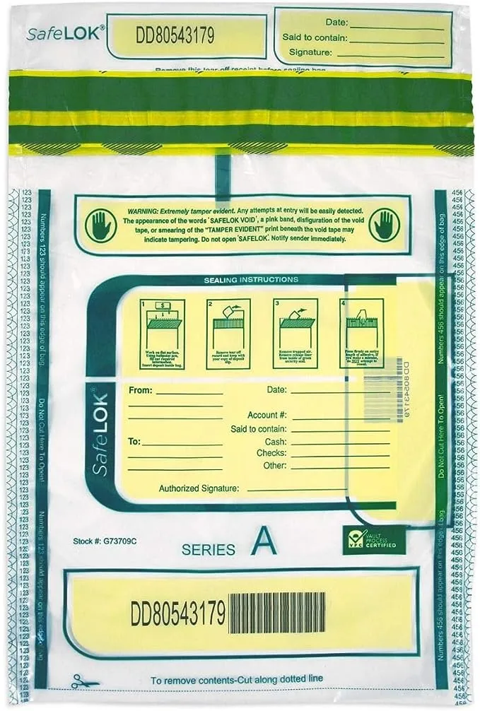 CONTROLTEK SafeLOK Deposit Bag