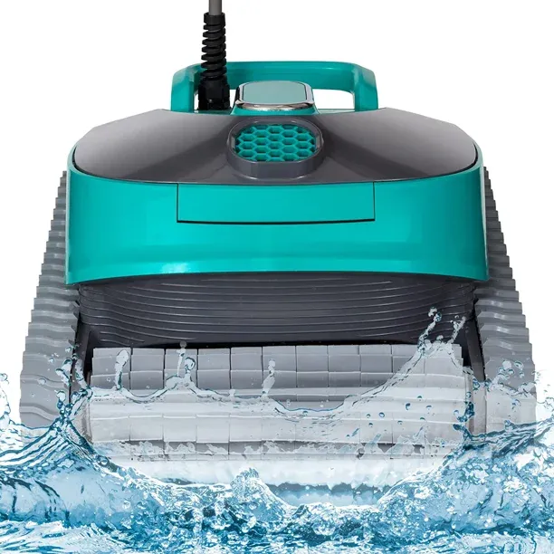 SereneLife Automatic Robot Pool Cleaner, Pool Cleaning Robot with Three Motors, Cleans up to 50ft.