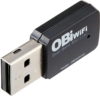 Obihai Technology OBIWIFI5G Obihai OBiWiFi5G 2.4/5GHz Wireless 802.11AC Adapter for OBi200, OBi202, OBi1022, OBi1032, OBi1062 VoIP Phone and Device