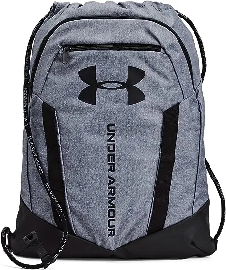 Under Armour Adult Undeniable Sackpack , Pitch Gray Medium Heather (012)/Metallic Silver , One Size Fits Most