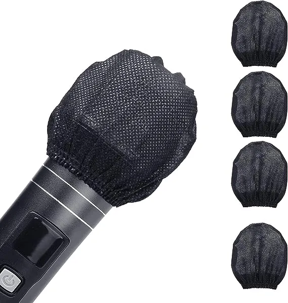 LASMEX 240pcs (120 Pairs) Mic Covers Disposable Non-Woven, Individually Wrapped Mic Cover for Sanitary Mic Covers Disposable for Mic Microphone