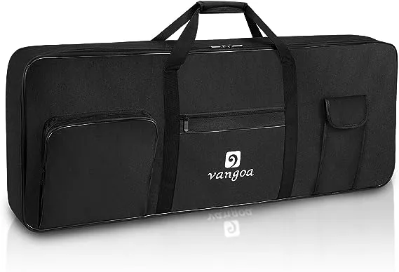 61 Key Keyboard Case, Electric Keyboard Piano Gig Bag Portable 40&#034;X16&#034;X6&#034; Waterp