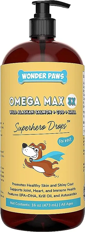 Wonder Paws Omega Max 3X Superhero Drops for Dogs