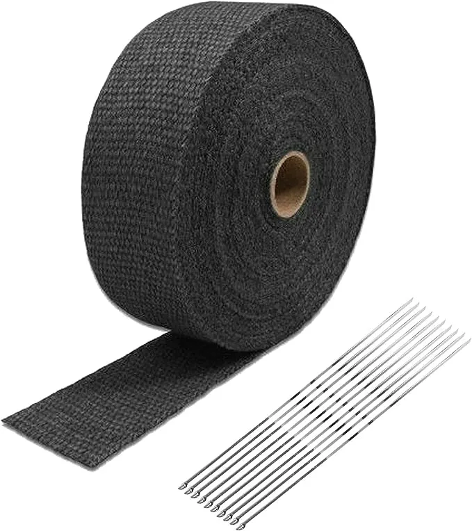 SUPERFASTRACING 2" x 50' Exhaust Heat Wrap Roll Fiberglass for Motorcycle ...