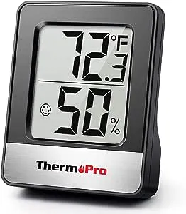 ThermoPro TP49 Digital Hygrometer Indoor Thermometer Humidity Meter Room Thermometer with Temperature and Humidity Monitor Mini Hygrometer Thermometer