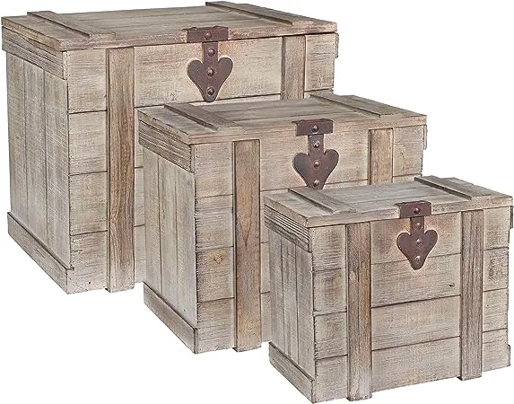 Household Essentials Victorian 2 Piece Storage Trunk Set