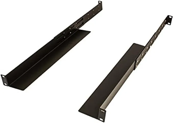 NavePoint Adjustable Rack Mount Server Shelf Shelves Rail Rails 1U