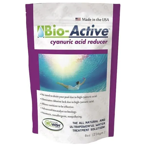 Bio-Active Bio-Active Non Toxic Cyanuric Acid Reducer Powder for Pools, 8 Ounces (2 Pack)