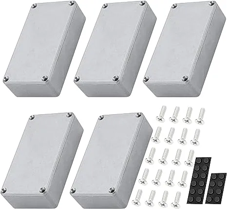 5Pcs 1590B Guitar Pedal Enclosure Aluminum Diecast Stomp Box Case 112X61X32Mm To