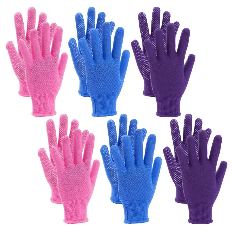 COOLJOB Gardening Gloves for Women and Ladies 6 Pairs Breathable Rubber Coated Yard Garden Gloves