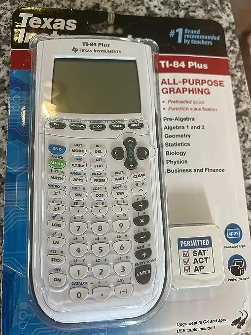 Texas Instruments Ti-84 Plus Graphing Calculator White