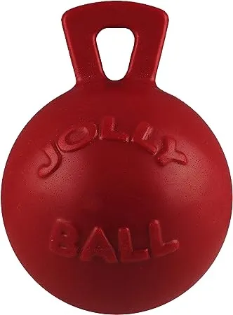 Jolly Pets Dog 6-Inch Tug-n-Toss, Red (406 RD),6 Inches/Medium