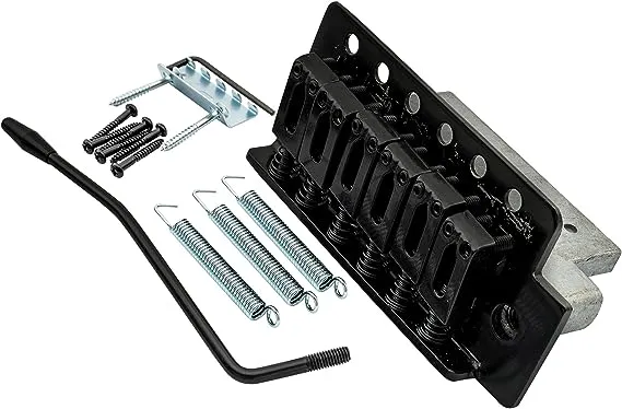 Musiclily Black Tremolo Bridge System Set For Strat ST 6 String Electric Guitar