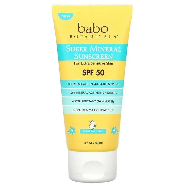 Babo Botanicals Sheer Mineral Sunscreen Lotion SPF 50