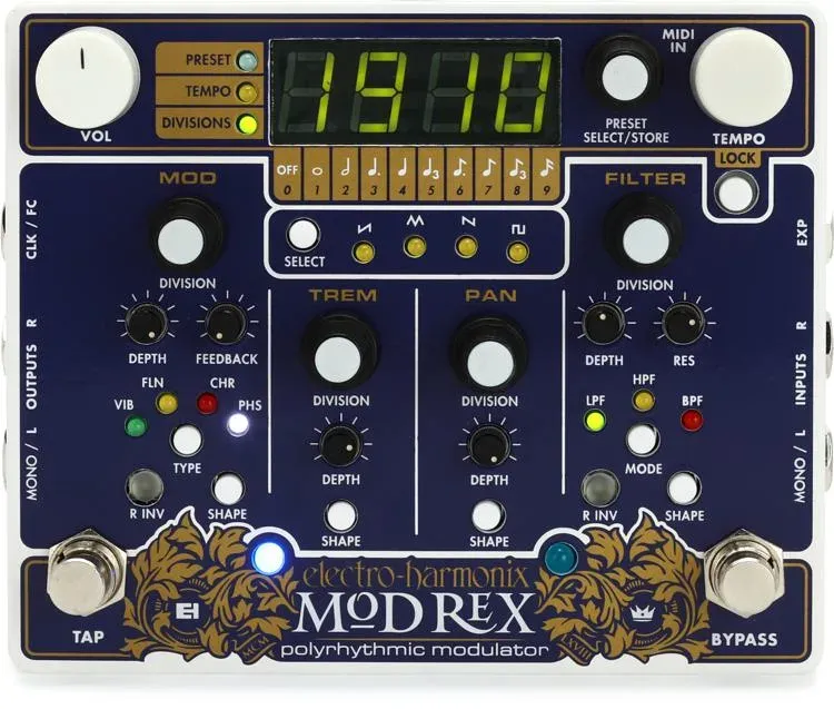 Electro-Harmonix Mod Rex Polyrhythmic Modulator Pedal