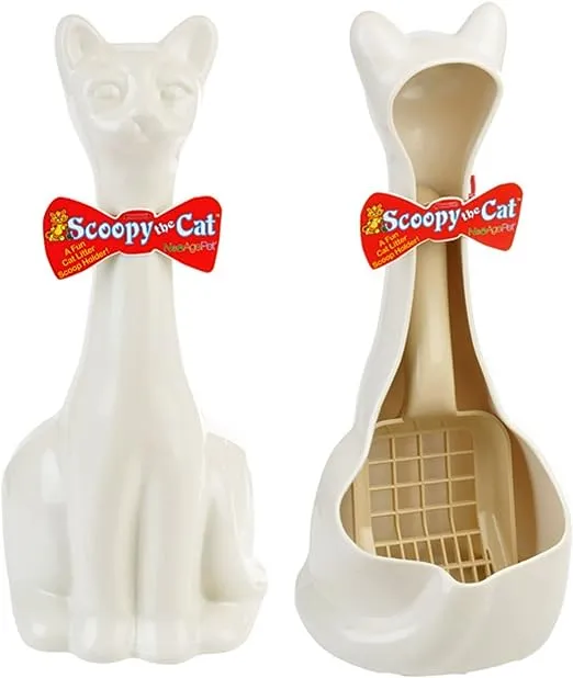  Scoopy Cat Litter Holder w/Scoop,(IND00<wbr/>3W) White