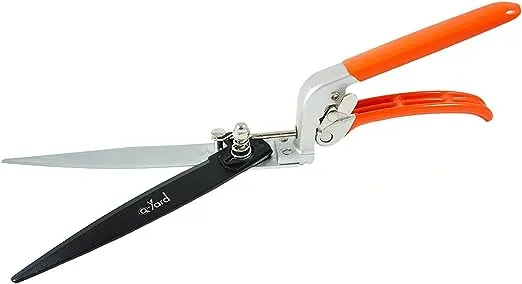 Q-yard QY-741F Flower Bed and Grass Shear - Extra Sharp Garden Hand Pruners, Easier Cutting, Comfortable Ergonomic, Less Effort