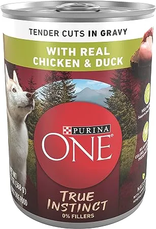 Purina One Turkey, Venison, Chicken &amp; Duck Cuts in Gravy Wet Dog, Count of 12