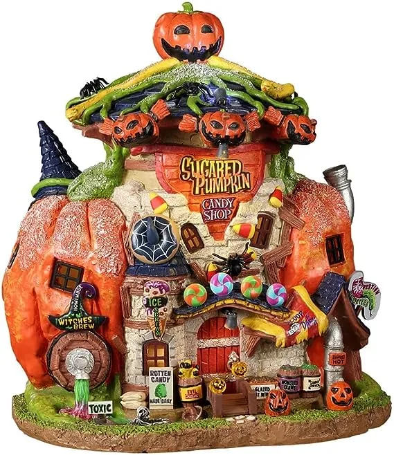 Lemax Spooky Town Sugared Pumpkin Candy Shoppe # 25855 Brand New Lit Building