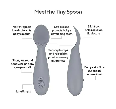 Ezpz Tiny Spoons In Grey (Set Of 2)