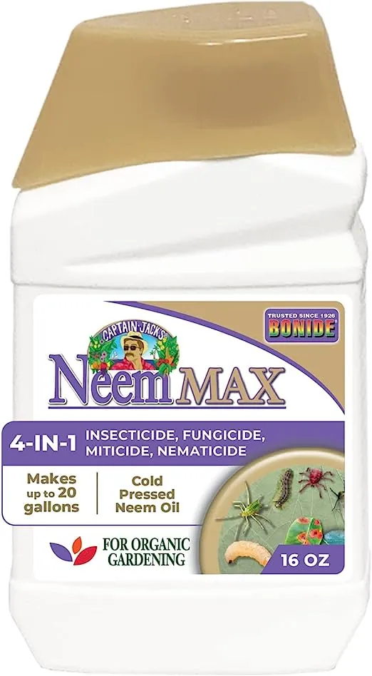 Captain Jack's 8 oz Neem Max Concentrate Fungicide, Insecticide, Miticide & Nematicide