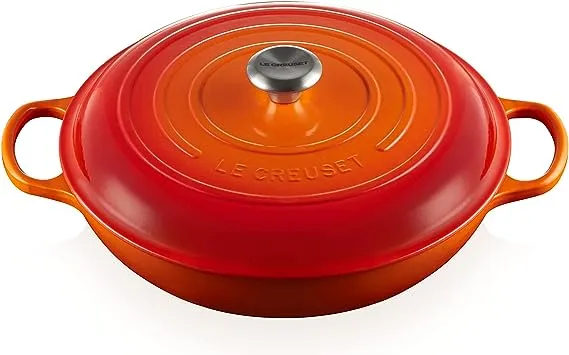 Le Creuset Signature 2.25-qt Enameled Cast Iron Braiser - White