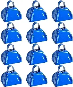 BLUE PANDA 12-Pack Blue Cow Bells