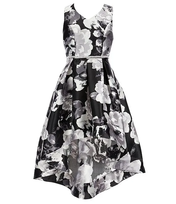 Big Girls Social Hi Low Floral Mikado Dress
      
          Big Girls Social Hi Low Floral Mikado Dress