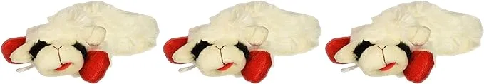 Multipet Lambchop Plush Dog Toy 6 with Squeaker Size:Pack of 6