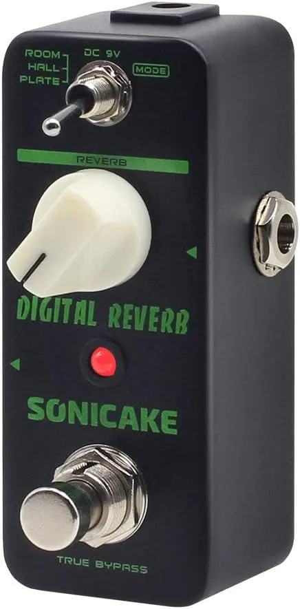 SONICAKE Reverb Pedal Digital Reverb Room Hall Plate Guitar Effects Pedal