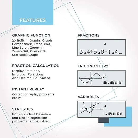 CATIGA Scientific Calculator with Graphic Functions Multiple Modes with Intuitive Interface