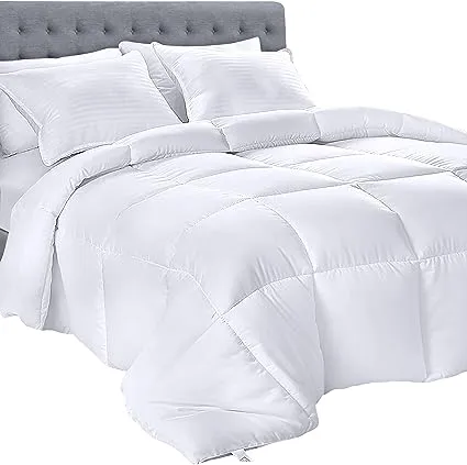 Utopia Bedding Comforter - All Season Comforters Queen Size - Plush Siliconized Fiberfill - White Bed Comforter - Box Stitched