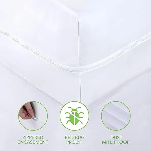 Guardmax Crib Mattress Protector Zippered Encasement Cover Bed Bug Proof Waterproof, Hypoallergenic and Noiseless, Baby & Toddler Crib Size