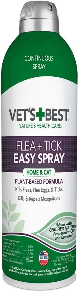 Vet's Best Flea & Tick Gentle Mist for Cats Cotton Spice Scent